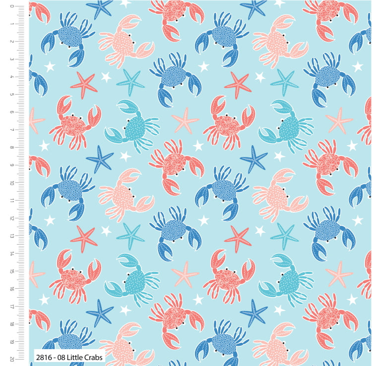 By the Coast Nautical Seaside Carbs Fabric