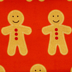 Gingerbread Biscuits Christmas Fat Quarters Fabric Bundle, Pack of 5 - 100% Cotton