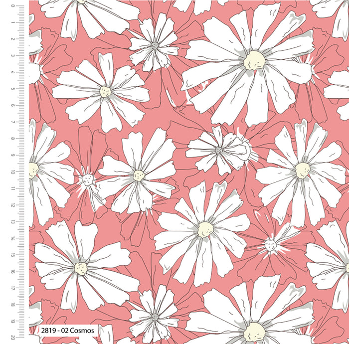 Craft Cotton Company Crafty Lass Petal & Pip Cosmos Fabric