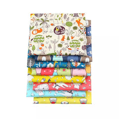 CraftsFabrics 8pcs 40cmx 50cm Cartoon Animals Children's Fat Quarters Bundle 100% Cotton