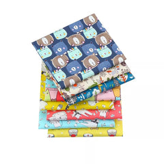 CraftsFabrics 8pcs 40cmx 50cm Cartoon Animals Children's Fat Quarters Bundle 100% Cotton