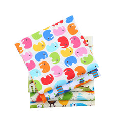 CraftsFabrics 5pcs 40*50 cm Cartoon Animals Printed Cotton Fat Quarters (Quilting, Scrapbooking, Sewing, Baby Clothing, DIY Projects)