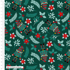 Gnome Santa Elves Christmas Fat Quarters 