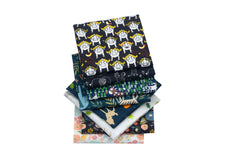 CraftsFabrics 8pcs 40cmx 50cm 100% Cotton Safari Jungle Animals Children's Fat Quarters Bundle