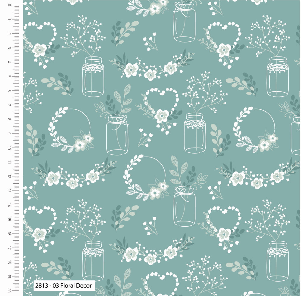 Craft Cotton Company Love & Romance Floral Decor Cotton Fabric 