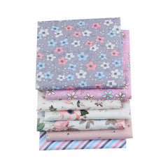 CraftsFabrics 7pcs/lot 40cm*50 cm (16" x 20") Pink Floral Fat Quarters 100% Cotton