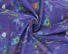 Video Gamer Cotton Fabric