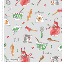 Debbie Shore Fabric Gingerbread Biscuits Christmas Fabric