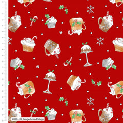 Debbie Shore Fabric Gingerbread Biscuits Christmas Fabric