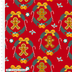 Gnome Santa Gingerbread Christmas Fat Quarters 