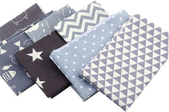 Grey Printed Cotton Fat Quarters