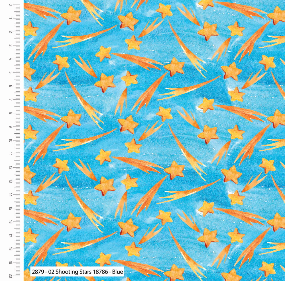 Craft Cotton Co Into the Galaxy Shooting Stars Cotton Quilting Fabric