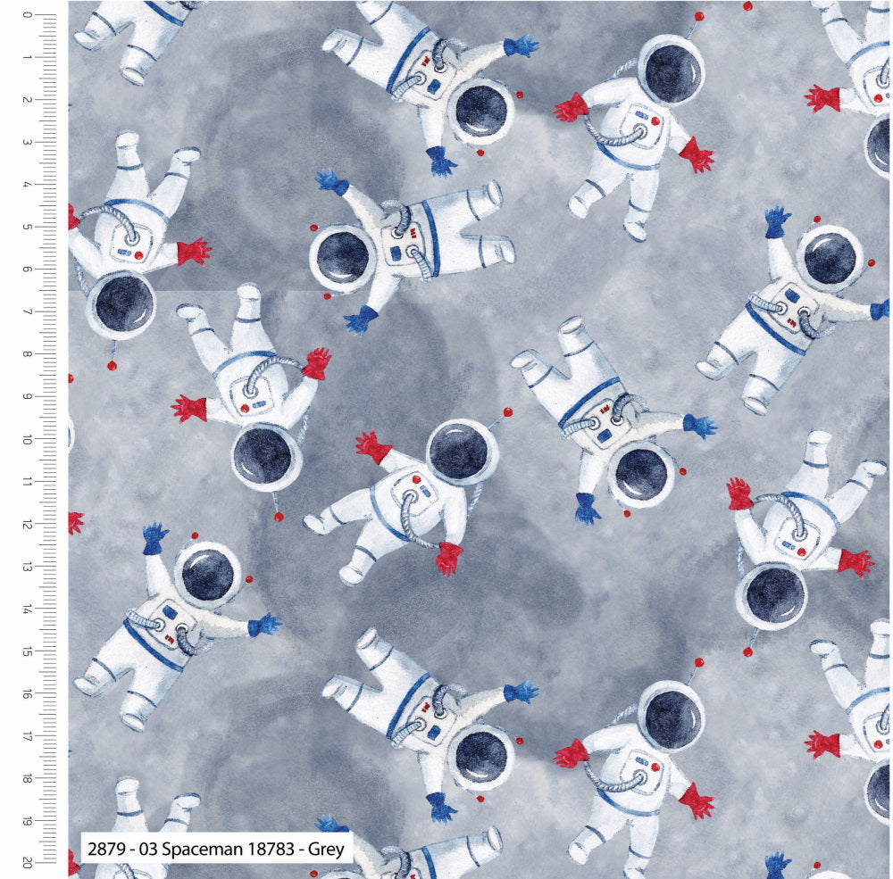 Craft Cotton Co Into the Galaxy Spaceman Quilting Cotton Fabric