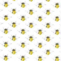 Rose & Hubble Bumblebees 100% Cotton Poplin Print Fabric, Multi