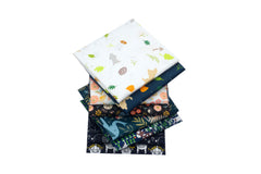 CraftsFabrics 8pcs 40cmx 50cm 100% Cotton Safari Jungle Animals Children's Fat Quarters Bundle