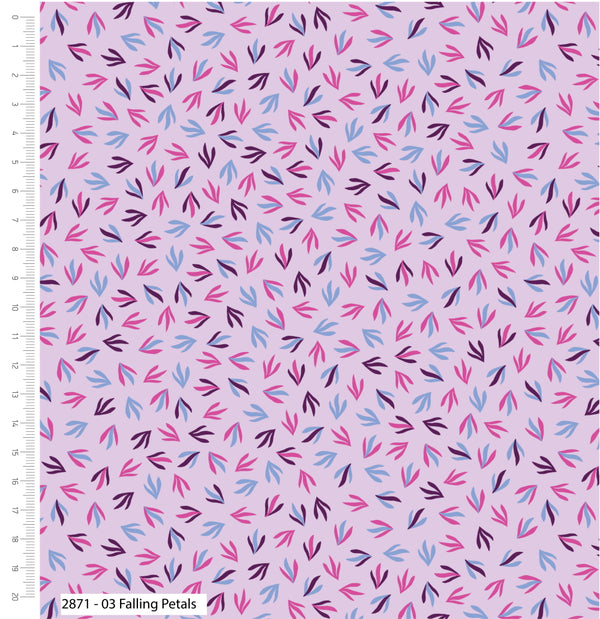 The Craft Cotton Company Parrots in Paradise Falling Petals Fabric  Bethany Salt 