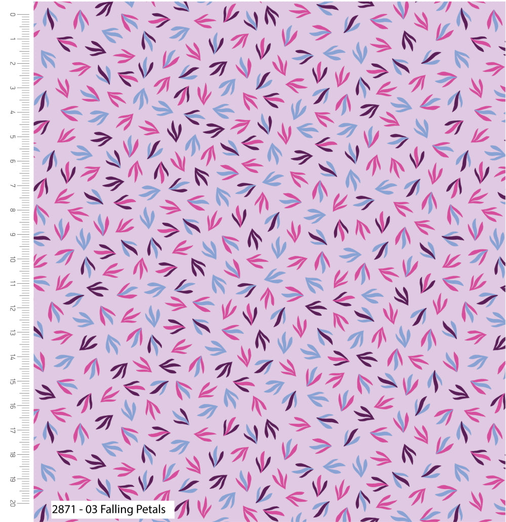 The Craft Cotton Company Parrots in Paradise Falling Petals Fabric  Bethany Salt 