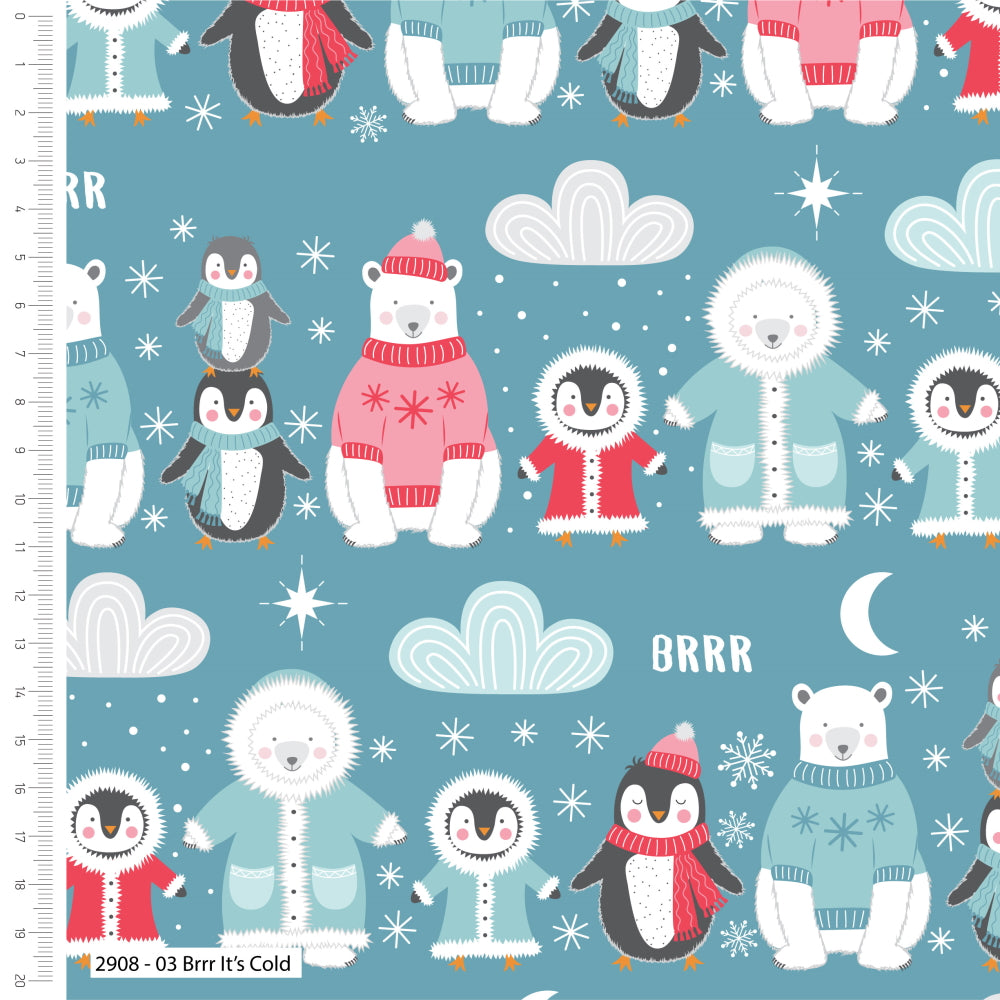 Polar Pals Christmas Fat Quarters Craft Cotton Co