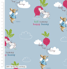 Beatrix Potter Peter Rabbit Home Grown Hoppiness 100% Cotton Fabric