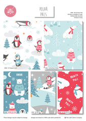 Polar Pals Christmas Fabric Fat Quarters Craft Cotton Co