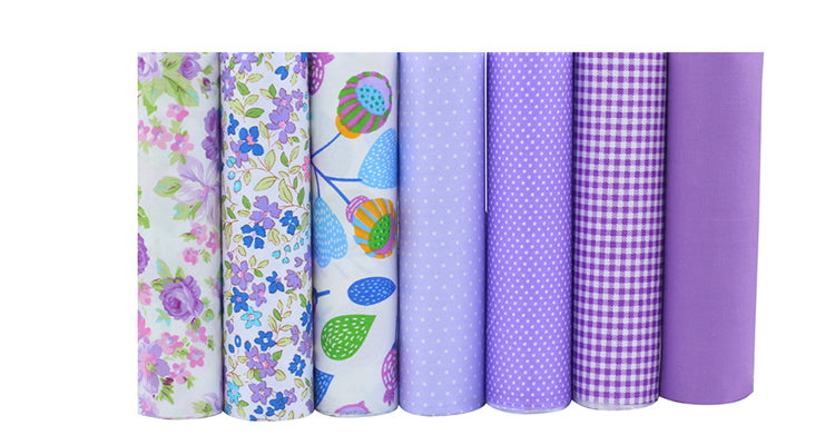 Purple and White Cotton Fat Quarters