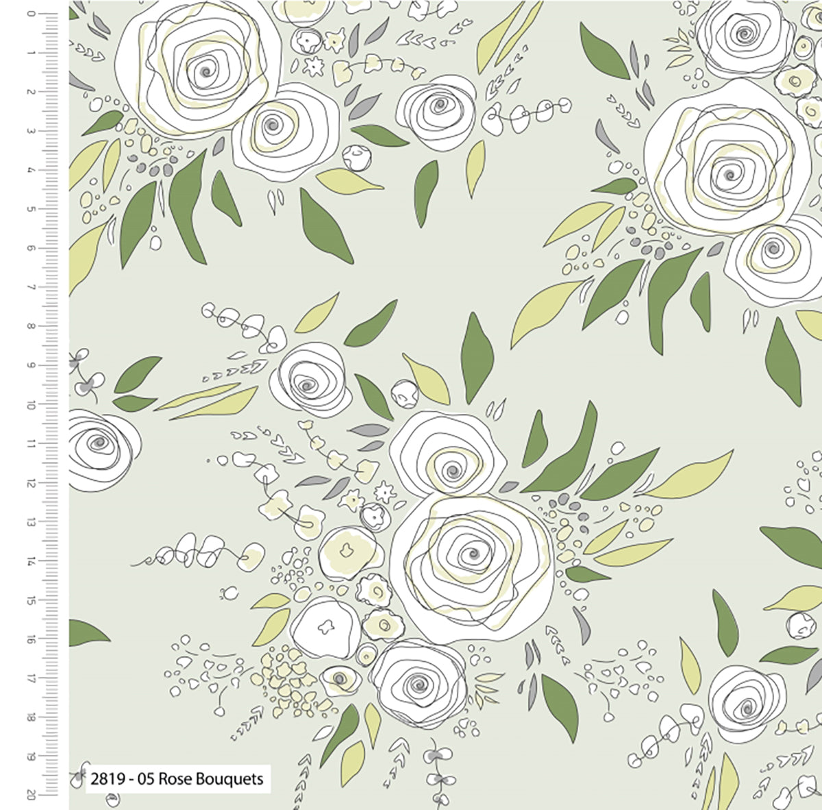 Craft Cotton Company Crafty Lass Petal & Pip Rose Bouquets  Fabric