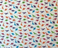 Polycotton Mini Dinosaur Footprint Fabric 80% Polyester 20% Cotton