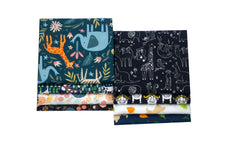 CraftsFabrics 8pcs 40cmx 50cm 100% Cotton Safari Jungle Animals Children's Fat Quarters Bundle