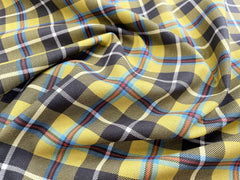 Yellow Tartan Cotton Fabric