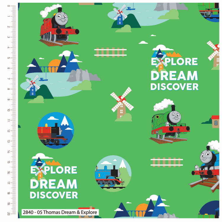 Craft Cotton Company Explorers  Dream Thomas & Friends Fabric 