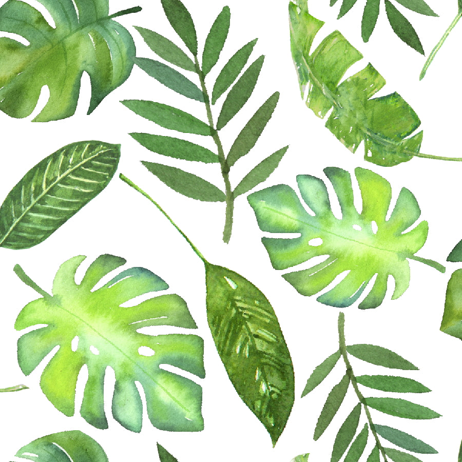 Craft Cotton Company Tropical Palm Green Leaves Cotton Fabric