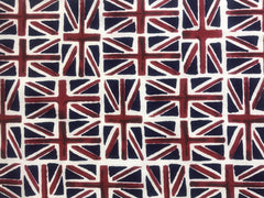 Union Jack Poly Cotton Print Fabric British Flag  