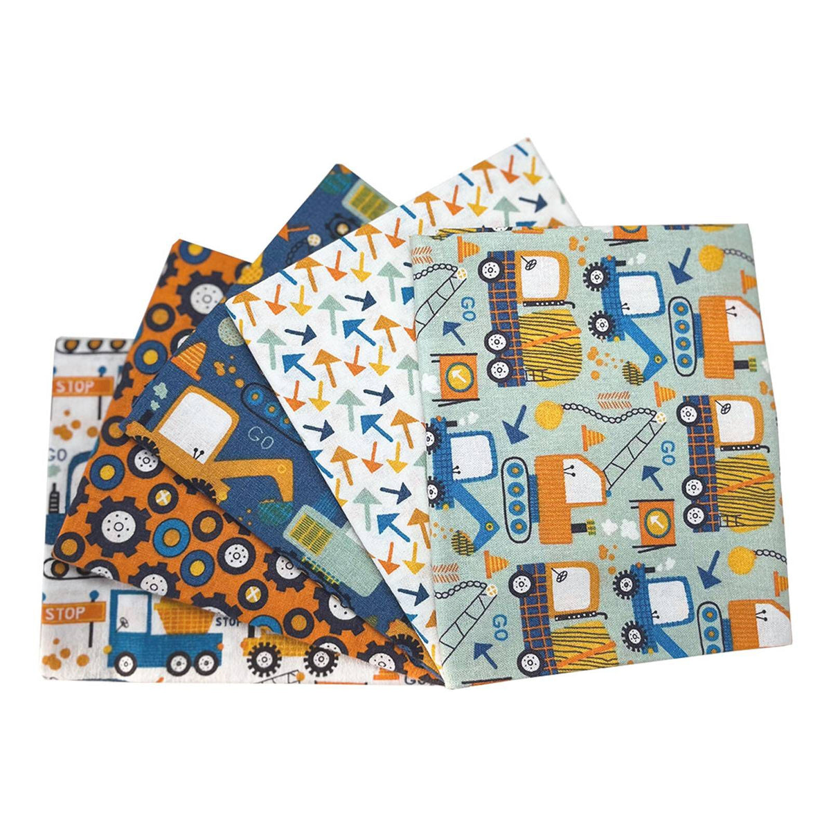 Diggers Fat Quarters Bundle, Pack of 5 (2867-00)