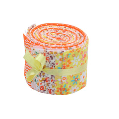 CraftsFabrics 20pcs Floral Jelly Rolls Strips Fabric for Quilting